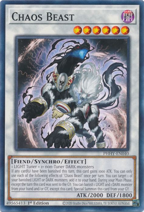 chaos beast yugioh|yu-gi-oh! chaos beast card.